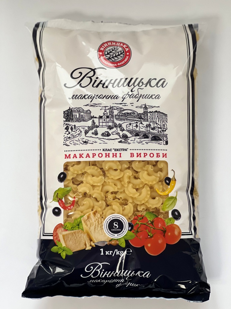 Макаронні вироби фігурні ВІННИЦЬКА МАКАРОННА ФАБРИКА Гребінці 1 кг